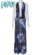 Lunivop Women Elegant Party Club Evening Beach Vacation Mesh Long Dress Summer Clothes Items For